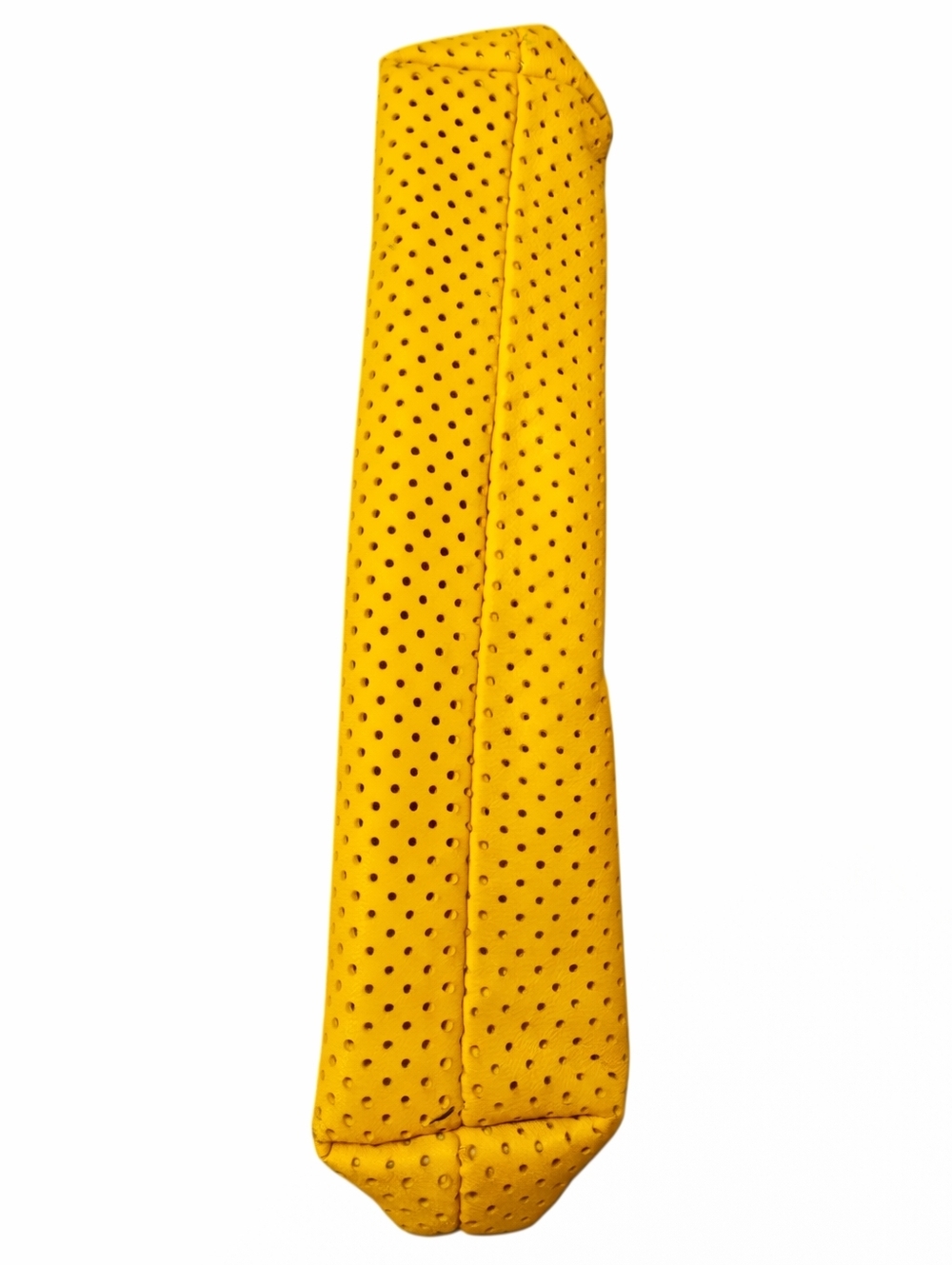 CLARE V | Yellow Perforated Leather Frame Bag Crossbody Shoulder Bag - Picture 5 of 8